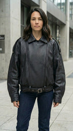 Oversized Leather Biker Jacket – Vintage-InspiRed Statement