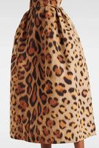 Animal - print Bustier Midi Dress