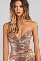 Ylang Sequin Split Maxi Dress