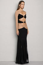 Grace Pineapple Rhinestone Maxi Dress