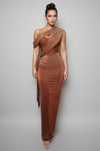 Ente Bandage One Shoulder Midi Dress