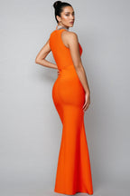 William Cut Out Sleeveless Maxi Dress