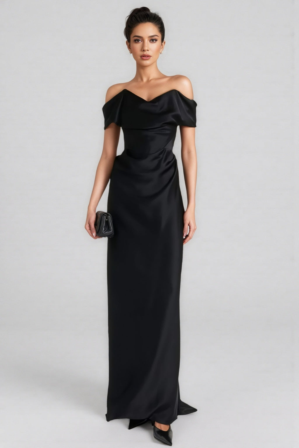 Soph Off-Shoulder Solid Maxi Dress
