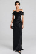 Soph Off-Shoulder Solid Maxi Dress