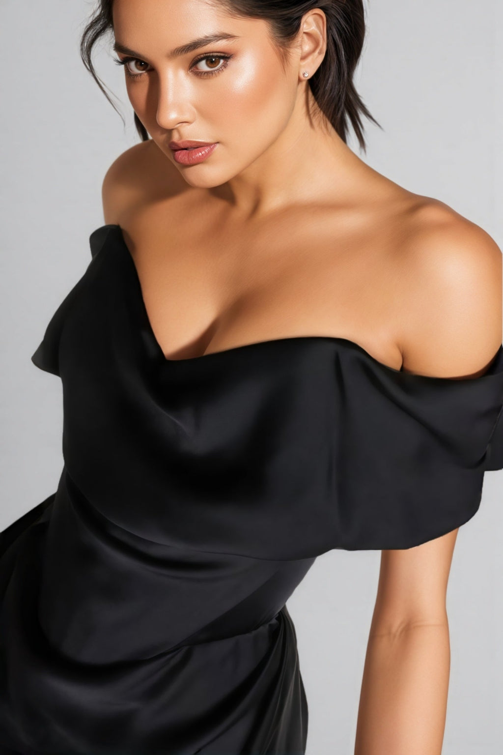 Soph Off-Shoulder Solid Maxi Dress