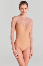 Quinlane Long Sleeve Inner Bubble Bead Jumpsuit