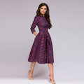María Timeless Eugenia Dress with Red Dot Print Evening Wear Edit