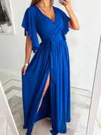 Rafaela Timeless Maxi Dress with Slit Elevated Occasion Wear