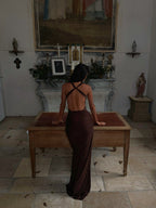 PRIA MAXI DRESS CHOCOLATE