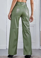 DressBetty - PU Leather High Waist Pants