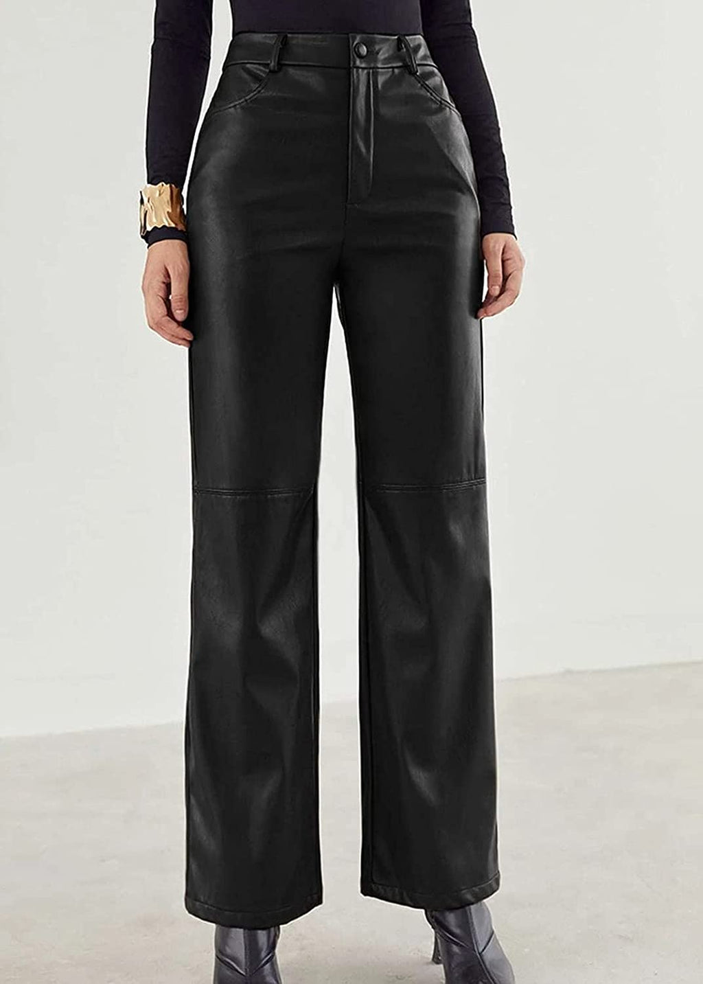 DressBetty - PU Leather High Waist Pants