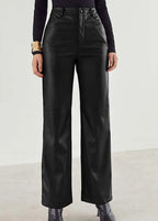 DressBetty - PU Leather High Waist Pants