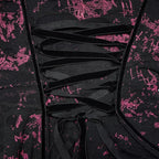 Gothic Printed Elastic Ripped Knitted Dress