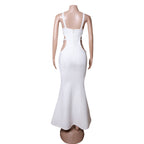 One Shoulder Sleeveless Cut Out Maxi Bandage Dress PZC1571