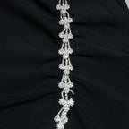 Round Neck Sleeveless Mini Rhinestone Bandage Dress PZC1726