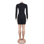 Round Neck Long Sleeve Mini Rhinestone Bandage Dress PZL3002