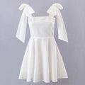 Parisian Aesthetic Bow Tie Dress