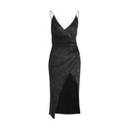 DressBetty - Party Dresses Women Bright Silk High Slit Sexy Dress