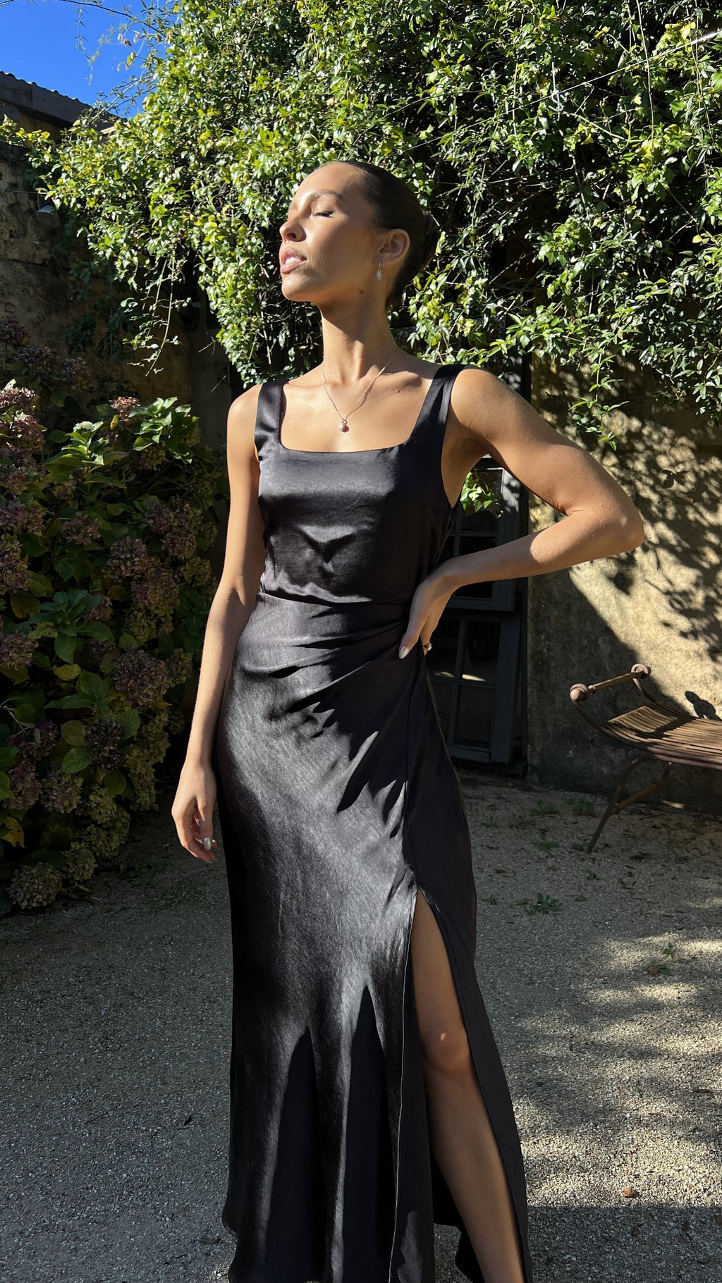 Sara Effortless Maxi Dress Black Premium Wardrobe Essential