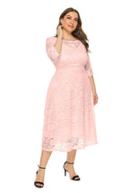 Plus Lace Overlay Party Dress