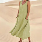 Fabiana Minimalist Dress with Pockets Elevated Occasion Wear