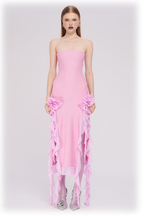 Irregular Tulle Bandeau Dress