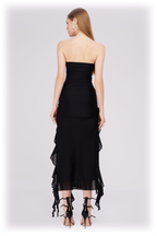 Irregular Tulle Bandeau Dress
