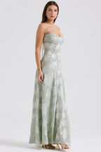 Serena Vintage Black Printed Maxi Dress