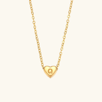 Golden Heartbeat - Initial Necklace