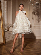 Butterfly Mesh Mini Dress