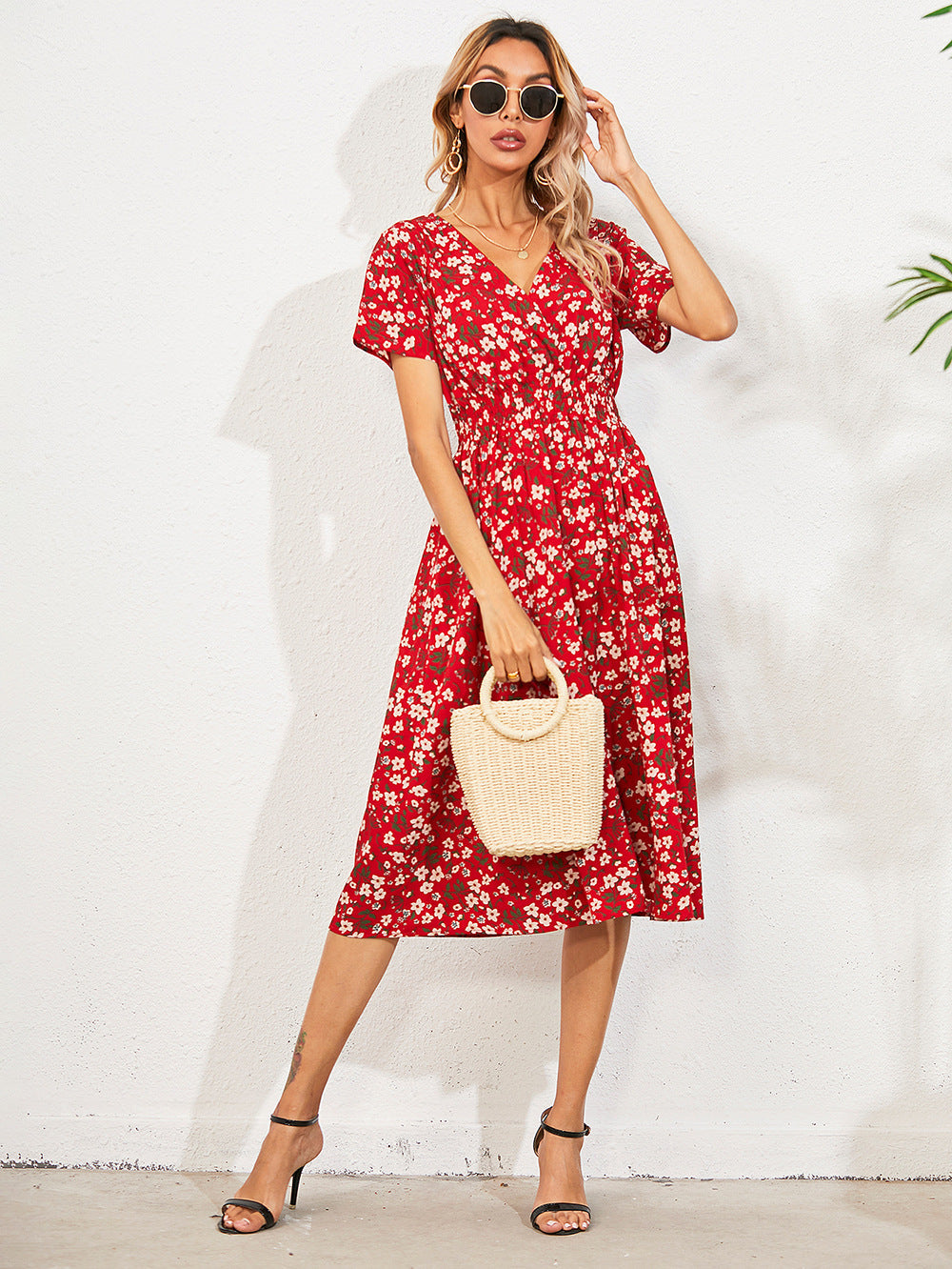 Karen Statement Summer Dress with Floral Print Boutique Collection