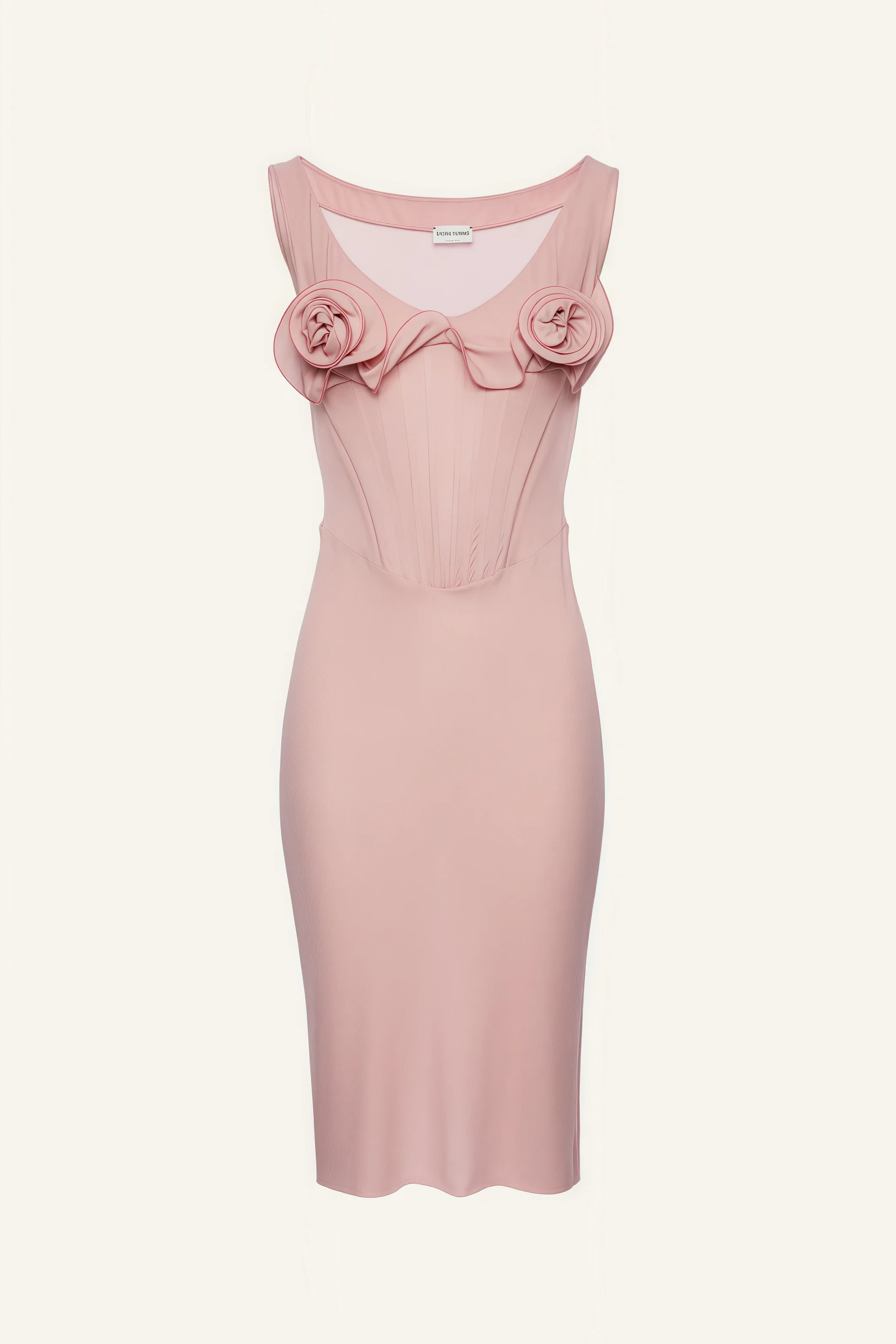 Anhad Pink Flower Bustier Midi Dress
