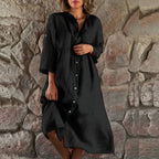 Luisa Elevated Cotton Linen Dress for Women Premium Wardrobe Essential