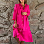 Luisa Elevated Cotton Linen Dress for Women Premium Wardrobe Essential