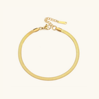 Radiant Gold Herringbone Anklet