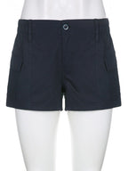 DressBetty - Low Waisted Shorts Harajuku Retro Basic Casual Sporty Bottom Women Biker