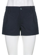 DressBetty - Low Waisted Shorts Harajuku Retro Basic Casual Sporty Bottom Women Biker
