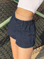 DressBetty - Low Waisted Shorts Harajuku Retro Basic Casual Sporty Bottom Women Biker