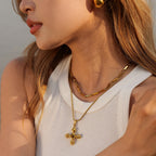 Regal Cross - Gold Pendant Necklace