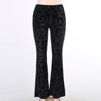 Gothic Retro Print High Waist Flared Harajuku Aesthetic Punk Women Pants