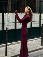 Elegant Full Sleeve A-Line Party Dress