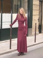Elegant Full Sleeve A-Line Party Dress