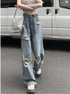 DressBetty - 2024 Summer Holes High Waist Retro Jeans