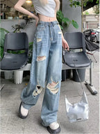 DressBetty - 2024 Summer Holes High Waist Retro Jeans