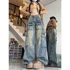 DressBetty - 2024 Retro Autumn Women's Multi-Pocket Design High Street Jeans