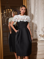 Floral Cutout Midi Dress