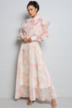 Caldris Floral Printed Maxi Dress Set