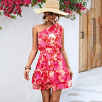 Manuela Chic One Shoulder Mini Dress Evening Wear Edit