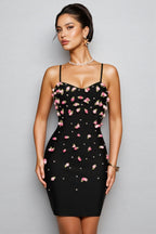 Zarelk Rosebud Bandage Mini Dress