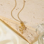 Rosella Gold Rose Necklace